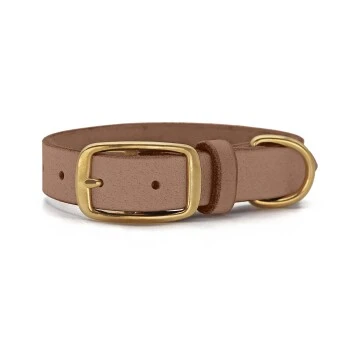 THE DOG IDEA Leder Halsband Beige XL 3 THE DOG IDEA Leder Halsband Beige XL