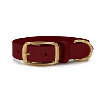 THE DOG IDEA Leder Halsband Dunkelrot S 3 THE DOG IDEA Leder Halsband Dunkelrot S