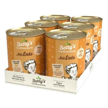 Betty's Landhausküche Mit Ente 6 X 400g Für Hund 4 Betty's Landhausküche Mit Ente 6 X 400g Für Hund – Bild 2