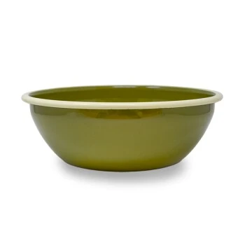 Lills Emaillenapf "Balu" - Gr. L - Dunkles Olivgrün 3 Lills Emaillenapf "Balu" - Gr. L - Dunkles Olivgrün