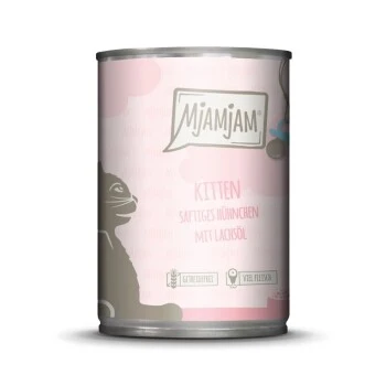 MjAMjAM Kitten Saftiges Hühnchen Mit Lachsöl 6x400g 3 MjAMjAM Kitten Saftiges Hühnchen Mit Lachsöl 6x400g