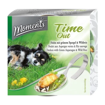 MOMENTS Hund Time Out (Huhn, Grüner Spargel & Wildreis) 10x125g 3 MOMENTS Hund Time Out (Huhn, Grüner Spargel & Wildreis) 10x125g