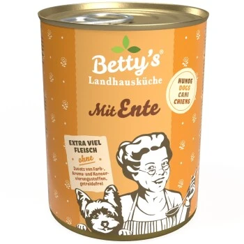 Betty's Landhausküche Mit Ente 6 X 400g Für Hund 3 Betty's Landhausküche Mit Ente 6 X 400g Für Hund
