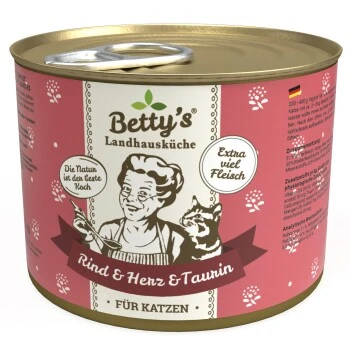 Betty's Landhausküche Rind & Herz 6 X 200g Für Katze 3 Betty's Landhausküche Rind & Herz 6 X 200g Für Katze