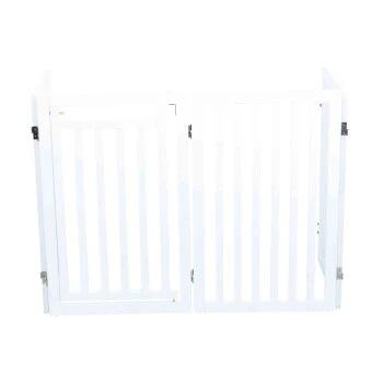 Trixie Hunde-Absperrgitter Mit Tür 4-teilig 5 Trixie Hunde-Absperrgitter Mit Tür 4-teilig – Bild 3