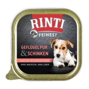 RINTI Feinest Adult Geflügel Pur & Schinken 11x150 G 3 RINTI Feinest Adult Geflügel Pur & Schinken 11x150 G